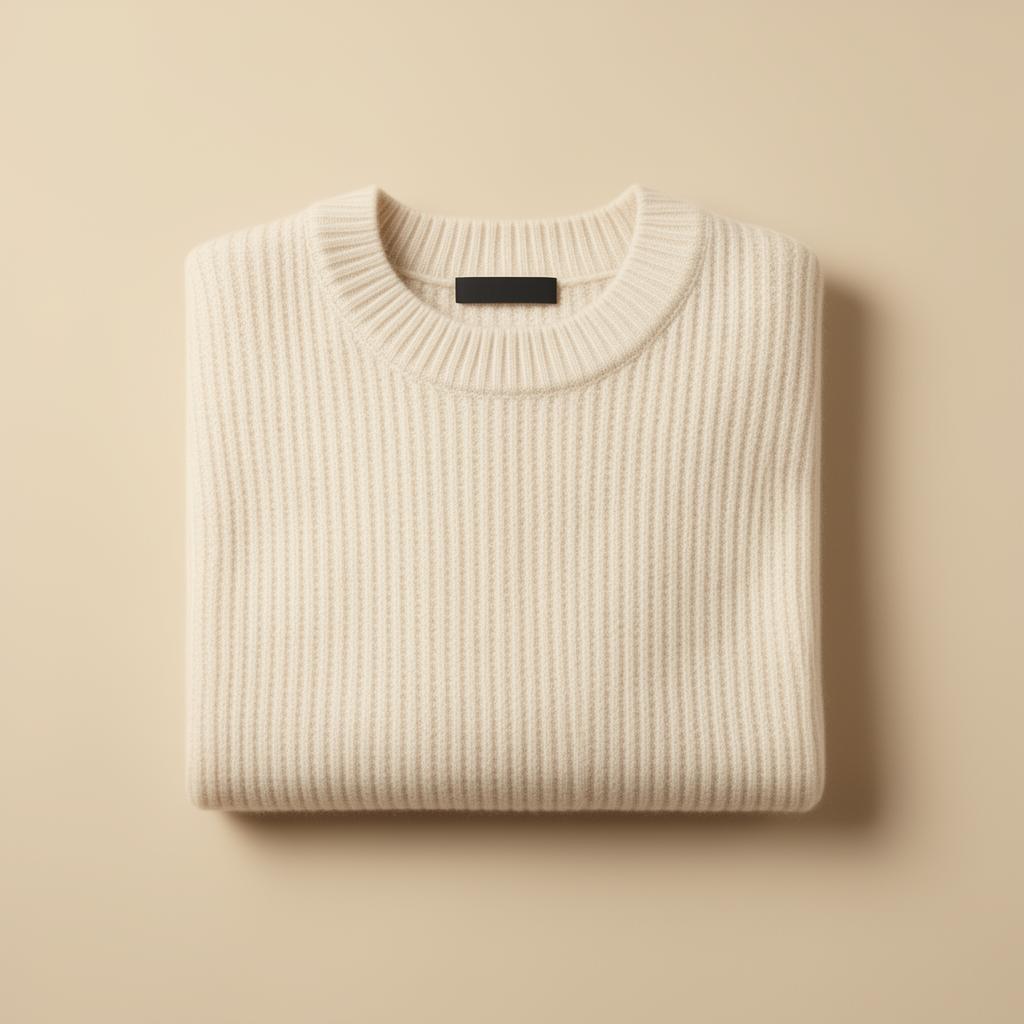 Cream Rib Knit
