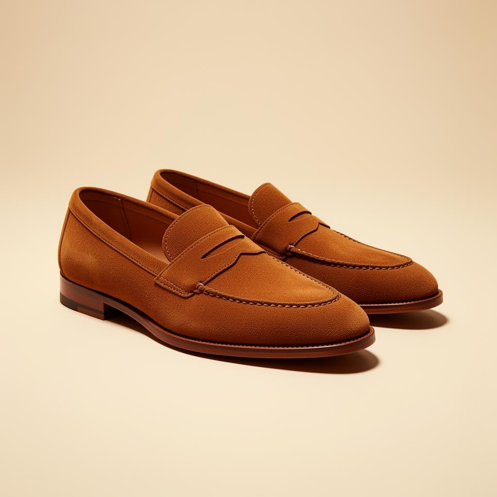 Cognac Suede Loafer
